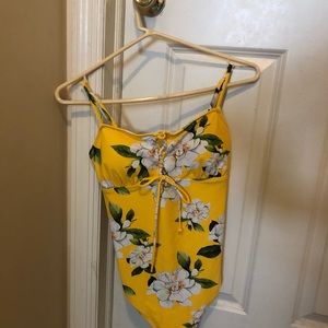 Unworn, with tags one piece bathing suit